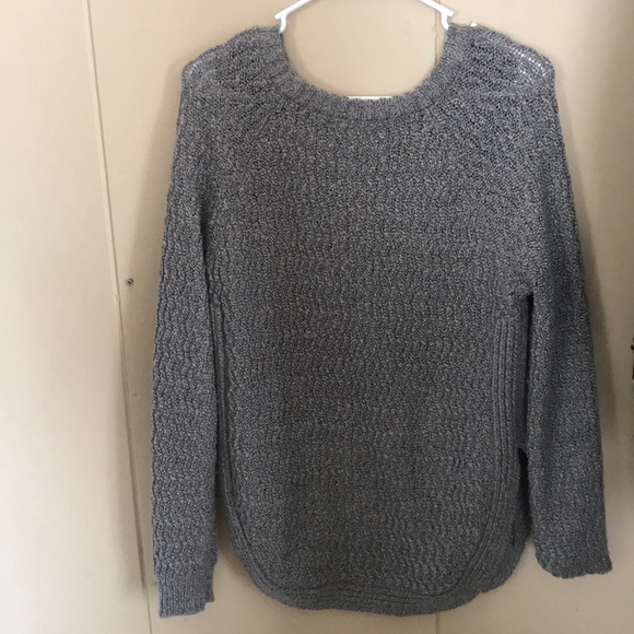 Grey Slit Sweater - Picture 3 of 4